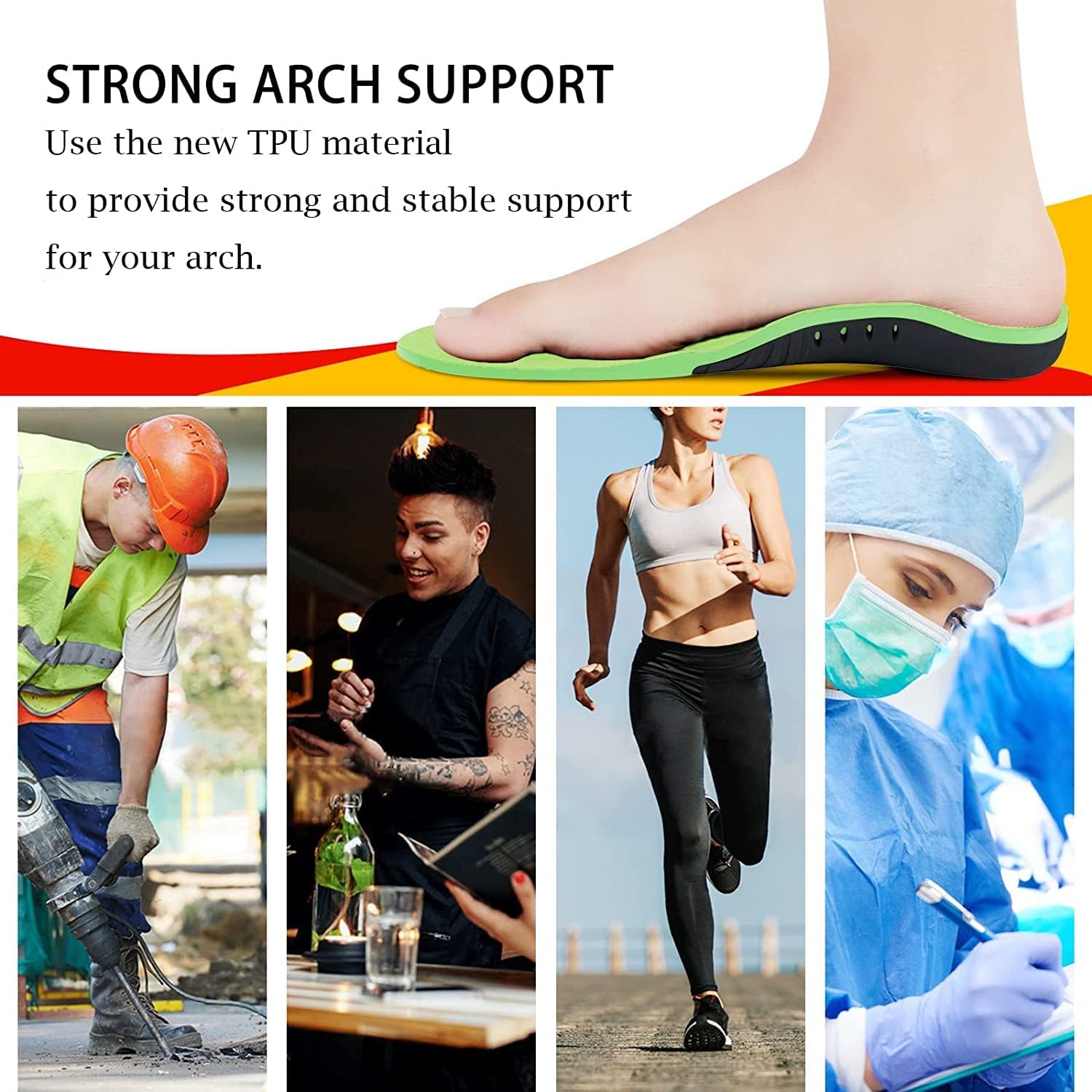 StrideGuard 3-Way Support Insoles