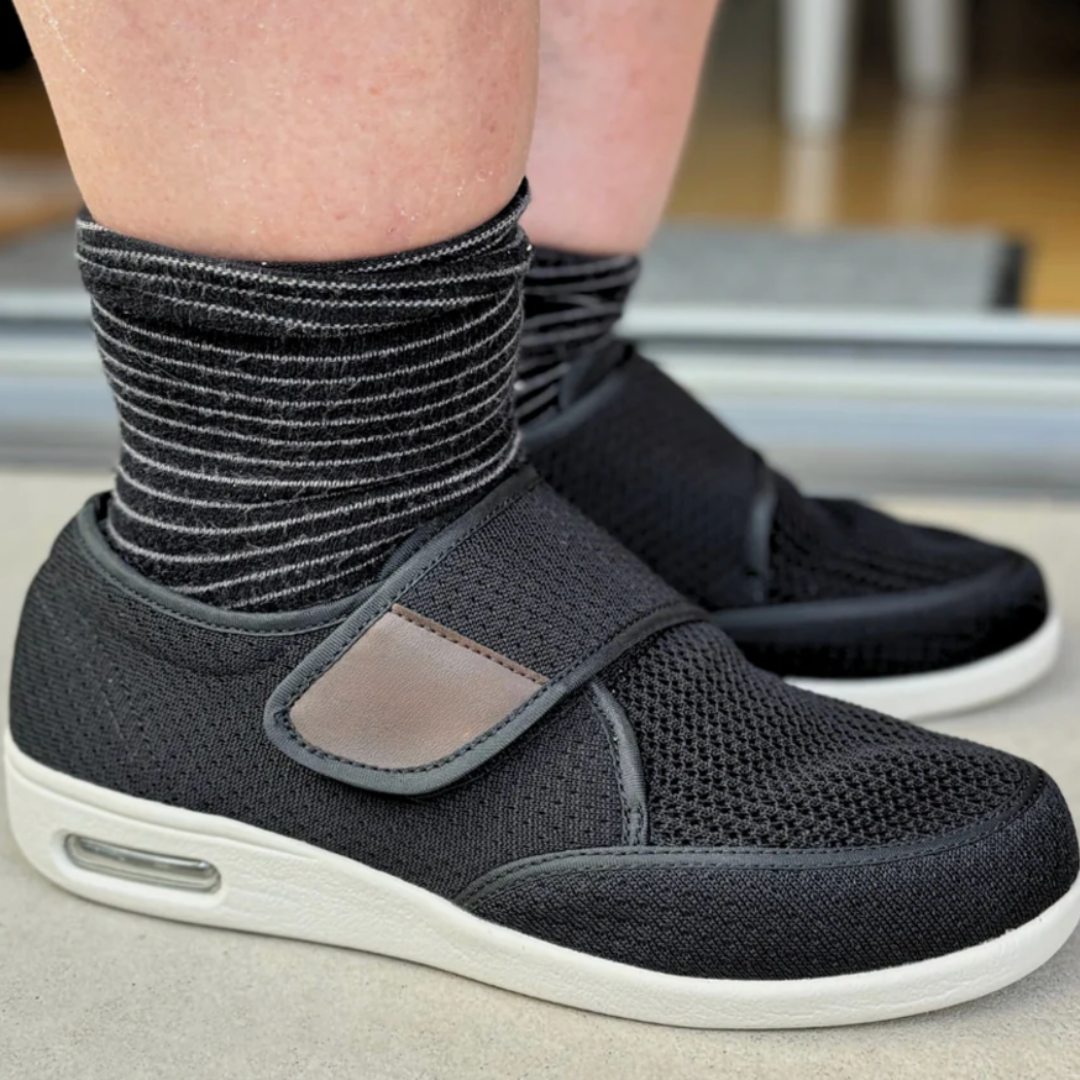 2x Pair of Equanimity® EasyFit Edema Sneakers  (Comfortable, Adjustable Shoes for Swollen Feet)